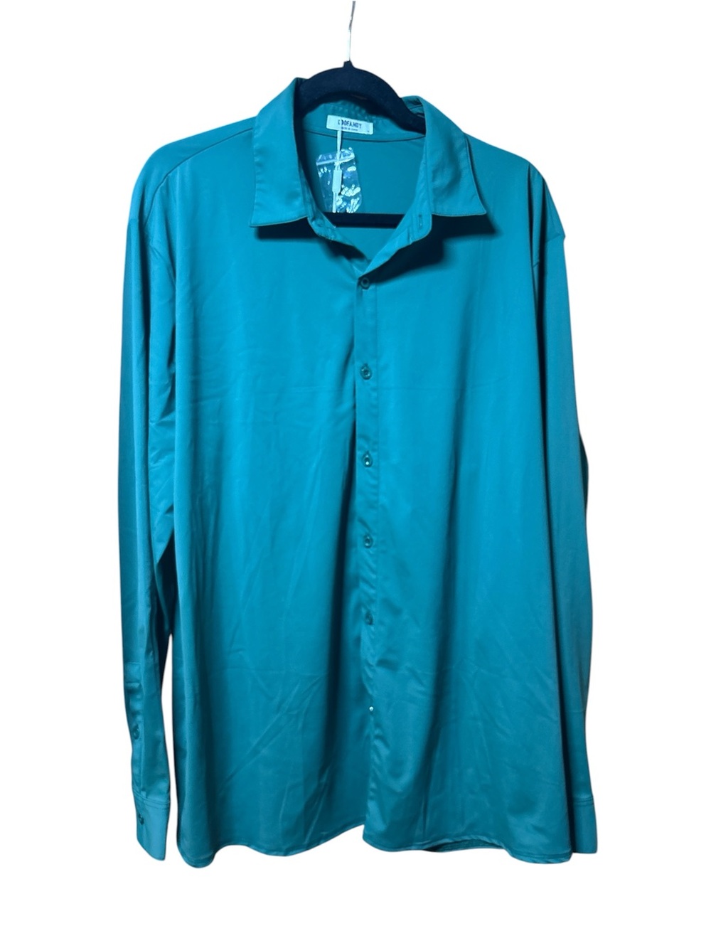 Coofandy green Men's Button-Up Shirt